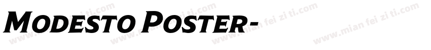 Modesto Poster字体转换